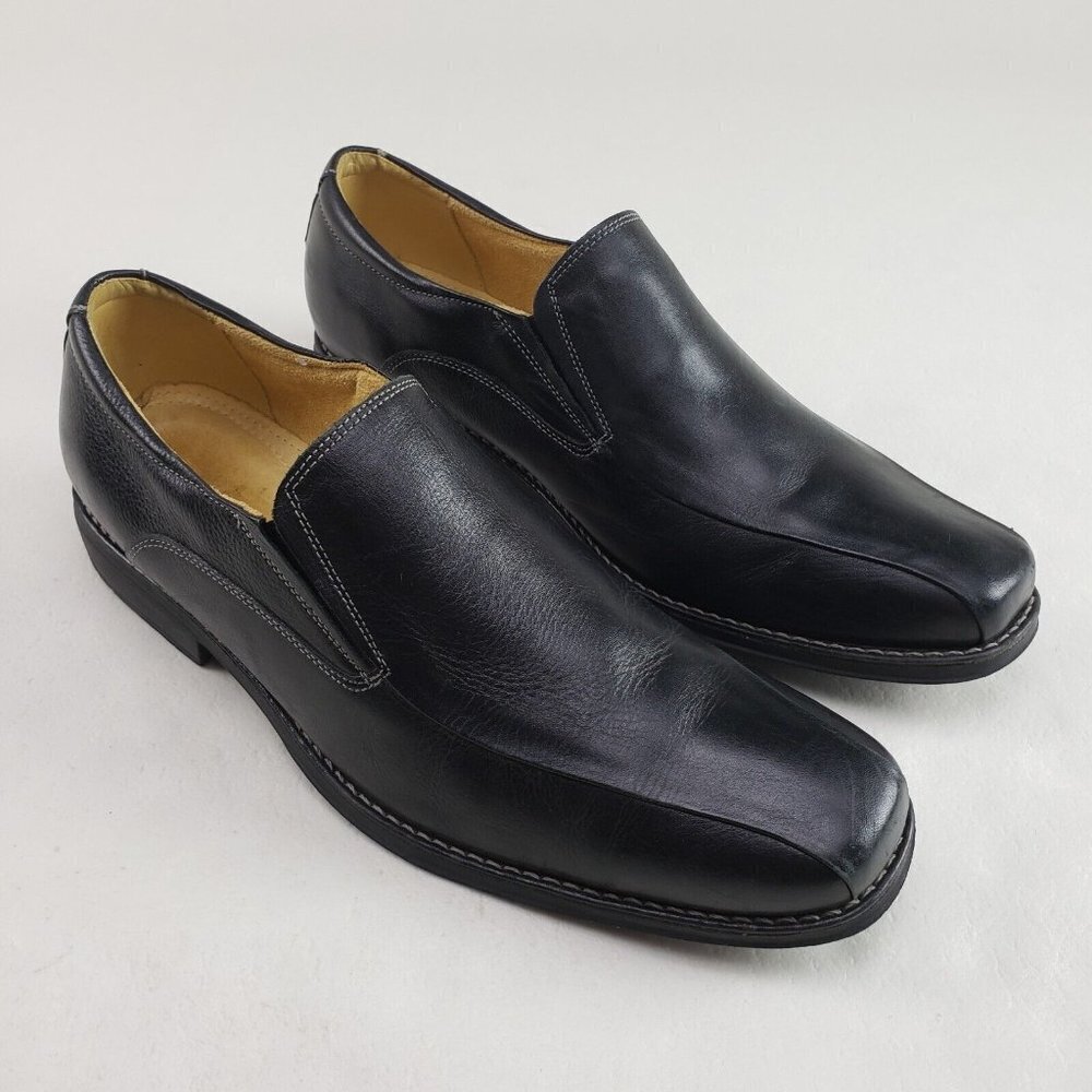 Sandro Moscoloni Edwin Leather Loafer Mens 11.5 Black Slip On Dress Casual Shoe